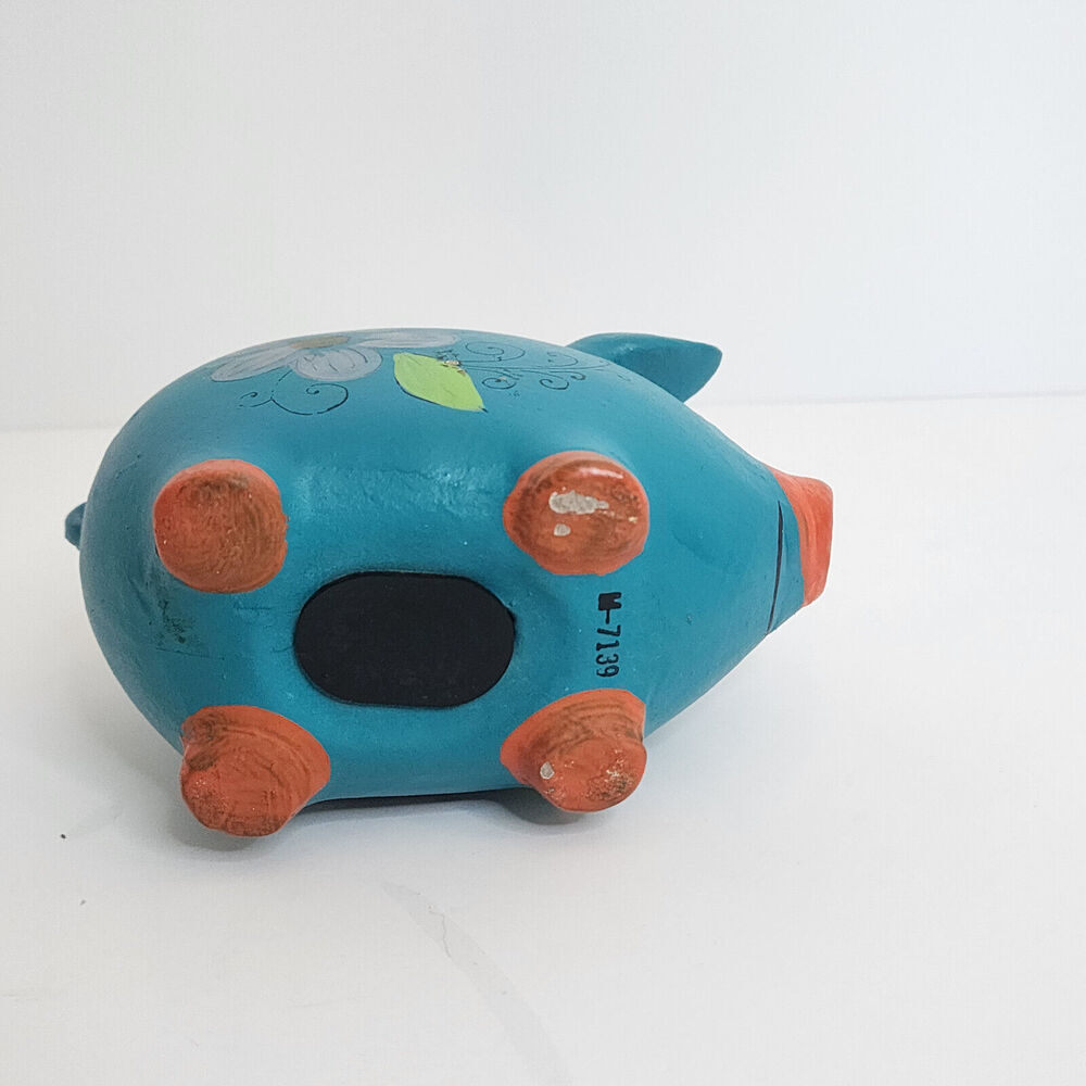 Vintage NAPCOWARE Ceramic Coin Piggy Bank w Flowers M-7139 - Picture 6 of 8